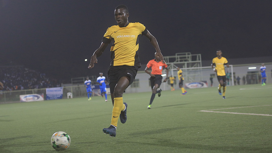 David Nshimiyimana, seen here in action during the 2018 Peace Cup final against Rayon Sports, will start at the heart of Mukurau2019s defence against Etincelles. File.