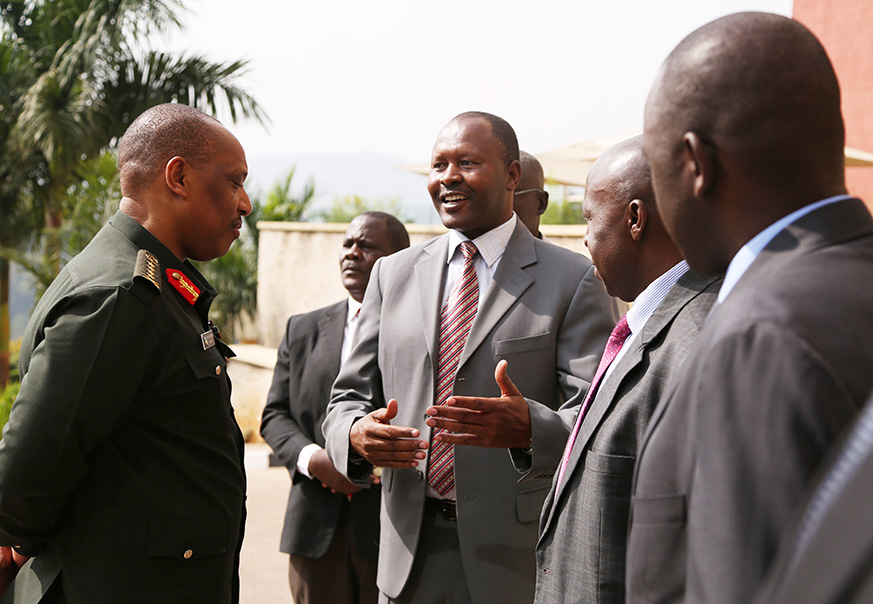 Intelligence have a little chat during a break. 