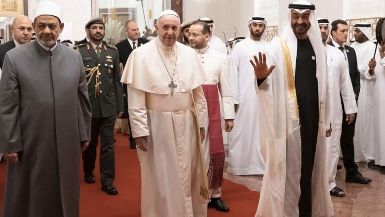 Pope Francis Prof. Dr. AHMAD and Crown Prince Sheikh Mohamed bin Zayed Al Nahyan
