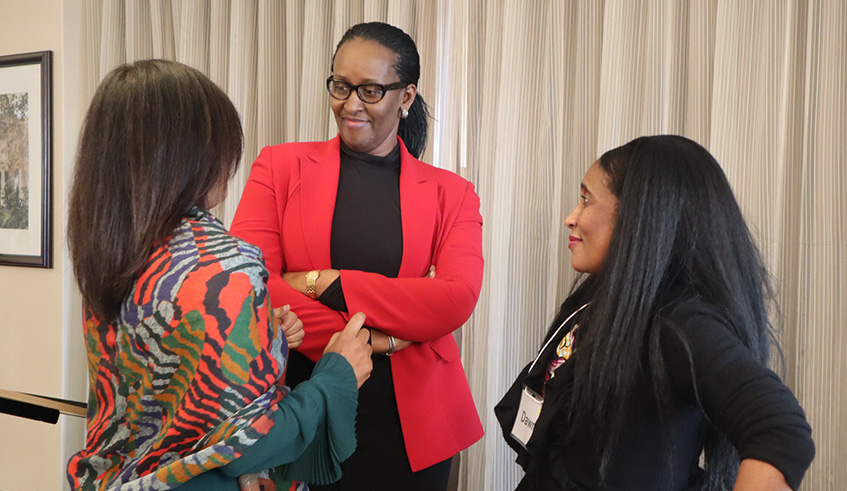 Mrs Jeannette Kagame with other participants in Washington D.C on Monday. Courtesy.