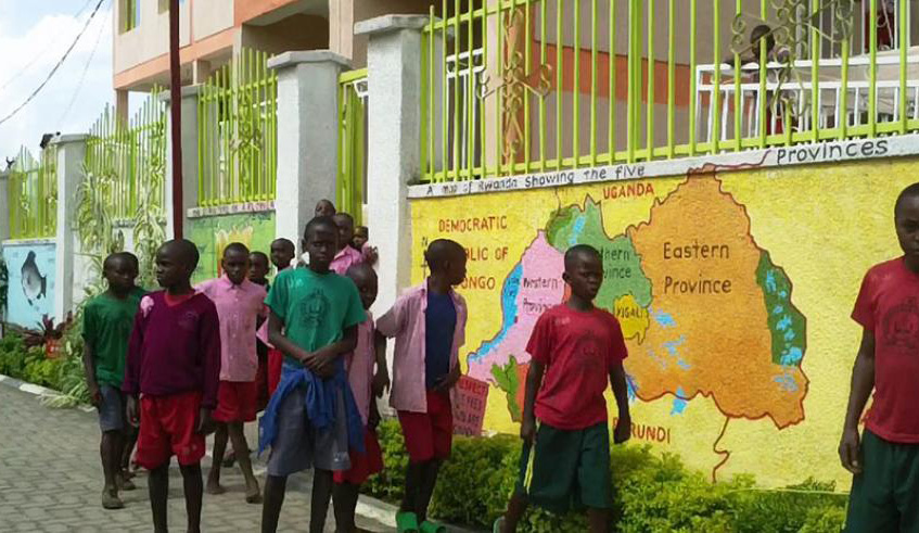 Some of the pupils in the boarding section at Wisdom School in Musanze. Schools and parents have urged the Government to reconsider its decision to ban boarding facilities in primary schools. File.