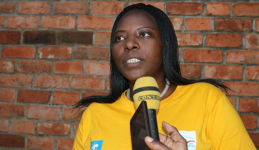 Rosalie Uwmabijimana is the chairperson of the 1000 Kilos Women club. /Courtesy photo