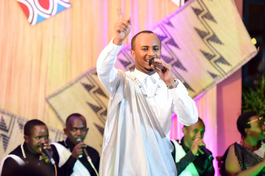Ibrahim Cyusa performs at a wedding. (Courtesy)