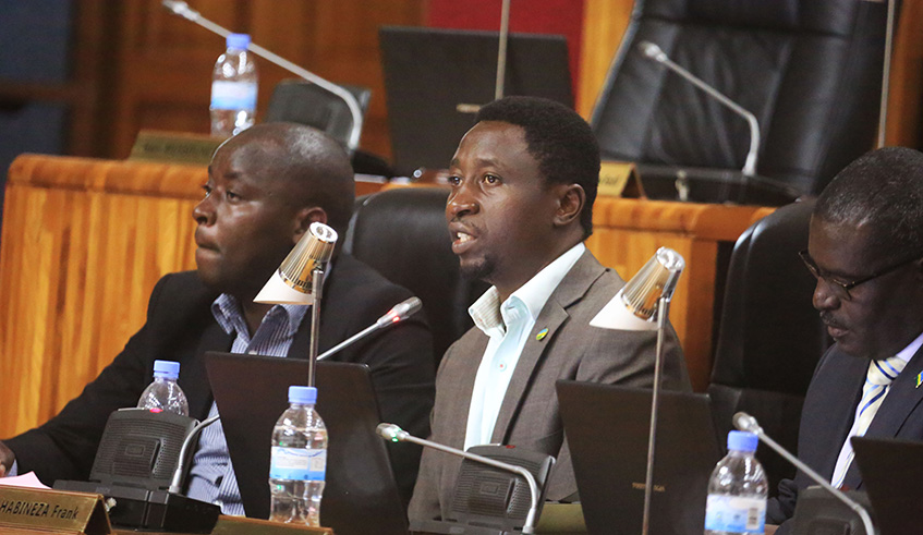 Members of Parliament during  a session yesterday. The lawmakers approved the basis of the law banning single use plastics albeit with some concerns. Sam Ngendahimana.