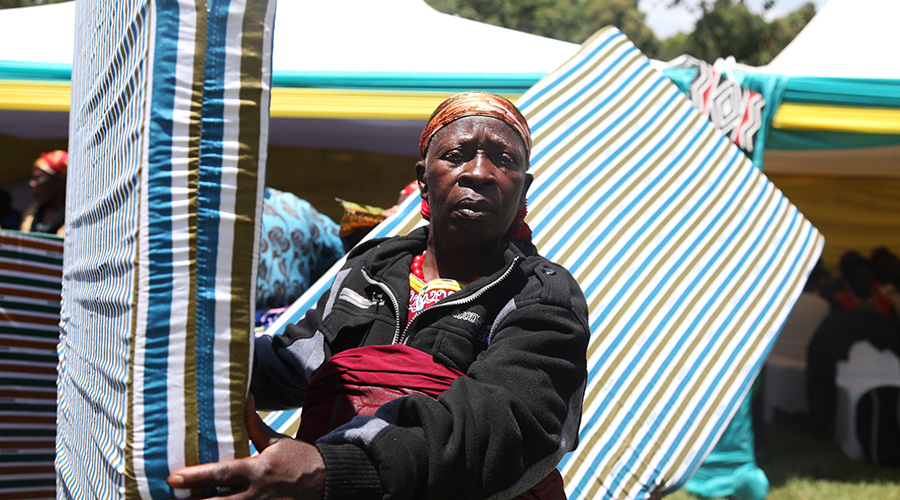 At least 50 farmers were awarded new mattresses.