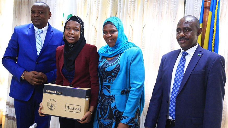 Soumayya Bint Outhman from Gashora Girls Academy of Science and Technology emerged  to be the best girl candidate in sciences and fourth in the whole country. Sam Ngendahimana