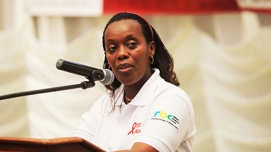 Health minister Diane Gashumba speaks during a past event.  Sam Ngendahimana.