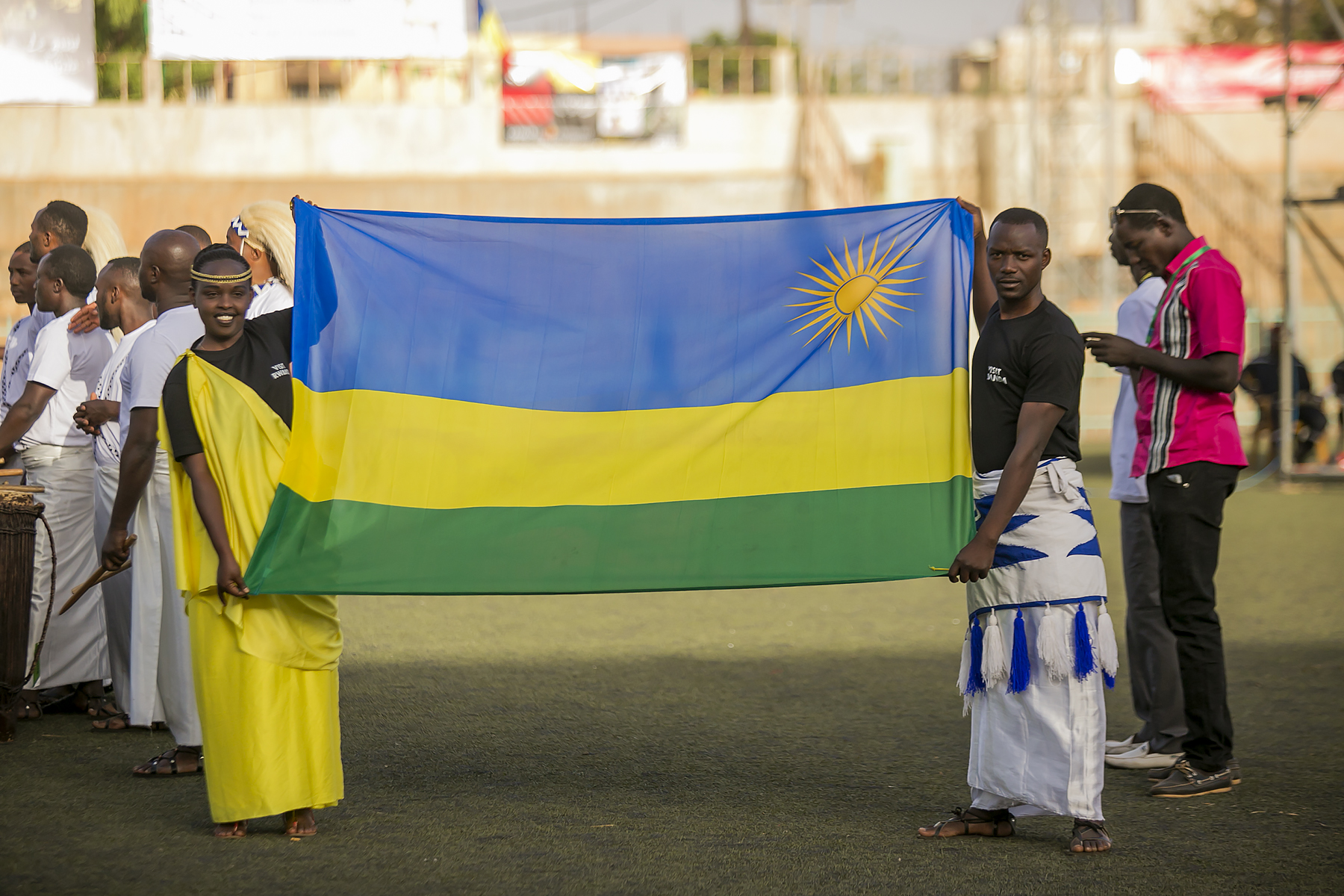 At the opening of the historic Fespaco 2019, Urukerereza, Rwandan national ballet, performed before thousands of guests at the colourful Pan-African festival. Courtesy photos.