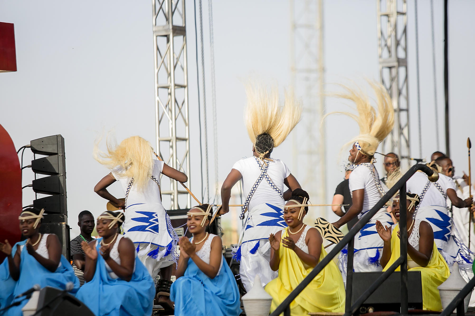 At the opening of the historic Fespaco 2019, Urukerereza, Rwandan national ballet, performed before thousands of guests at the colourful Pan-African festival. Courtesy photos.