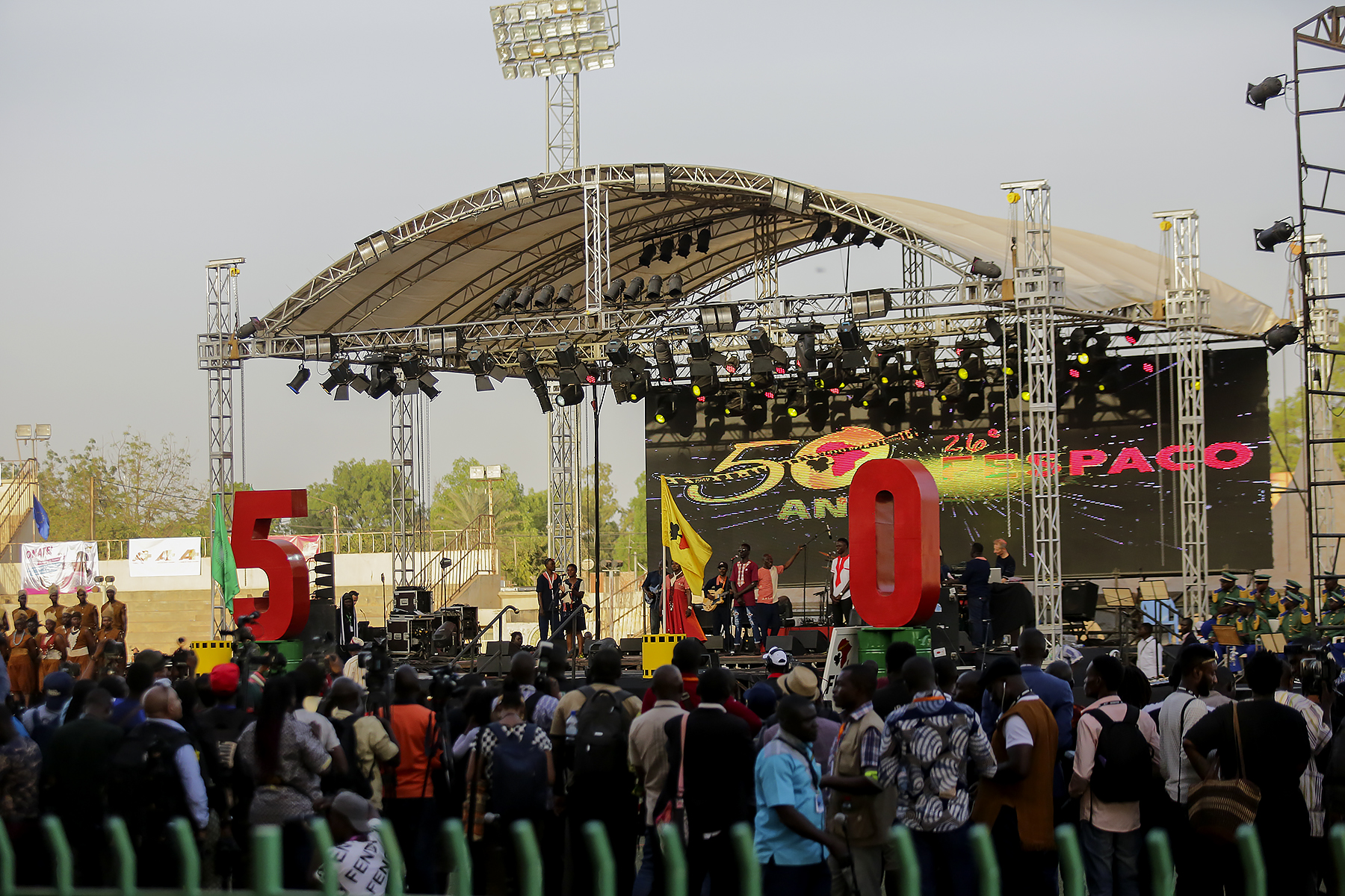 At the opening of the historic Fespaco 2019, Urukerereza, Rwandan national ballet, performed before thousands of guests at the colourful Pan-African festival. Courtesy photos.