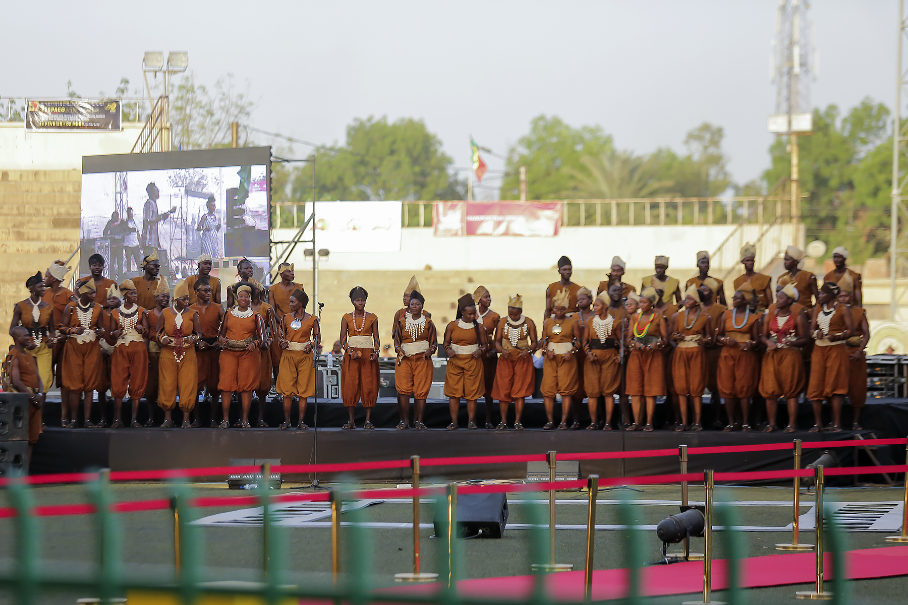 At the opening of the historic Fespaco 2019, Urukerereza, Rwandan national ballet, performed before thousands of guests at the colourful Pan-African festival. Courtesy photos.