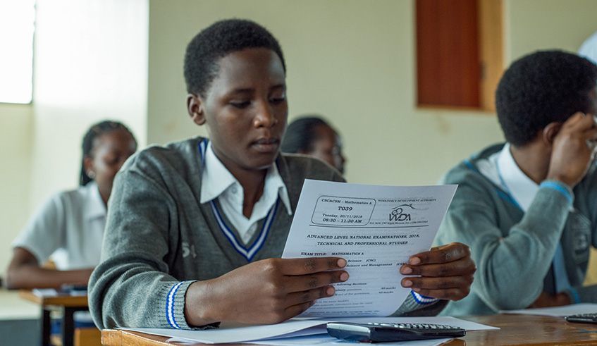 Students during national examinations. Net photo.