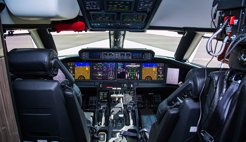 The G500â€™s nonstop reach connects distant cities such as Kigali to London.