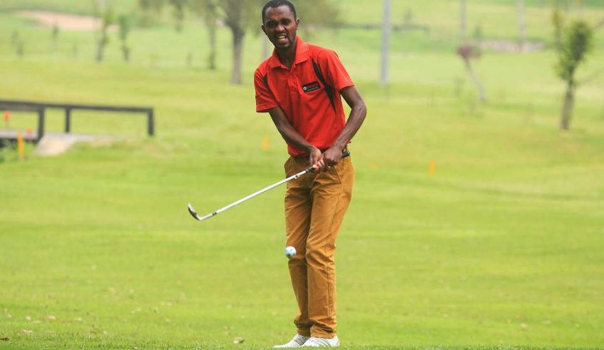 Ernest Ndayisenga is Rwandau2019s leading golfer, and winner of the 2018 Rwanda Open. File.