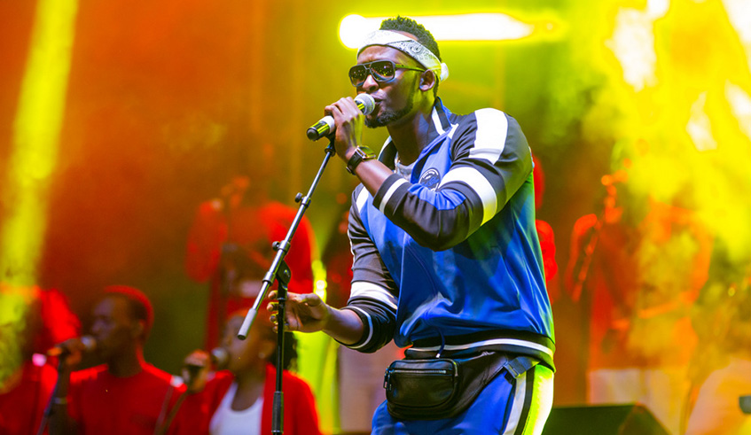 Meddy performs during the East African Party at Amahoro National Stadiumu2019s parking lot  on January 1. Courtesy.