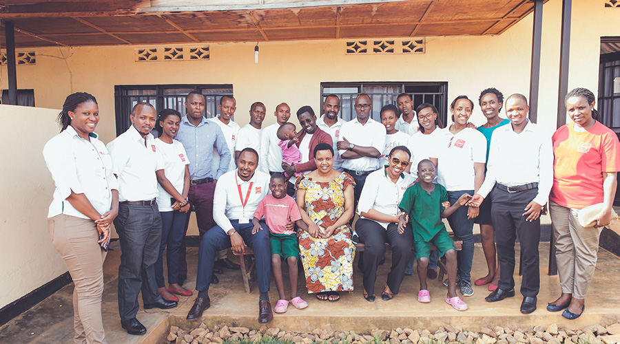 UAP Insurance Rwanda staff at Izere Nyamata yesterday. / Kelly Rwamapera