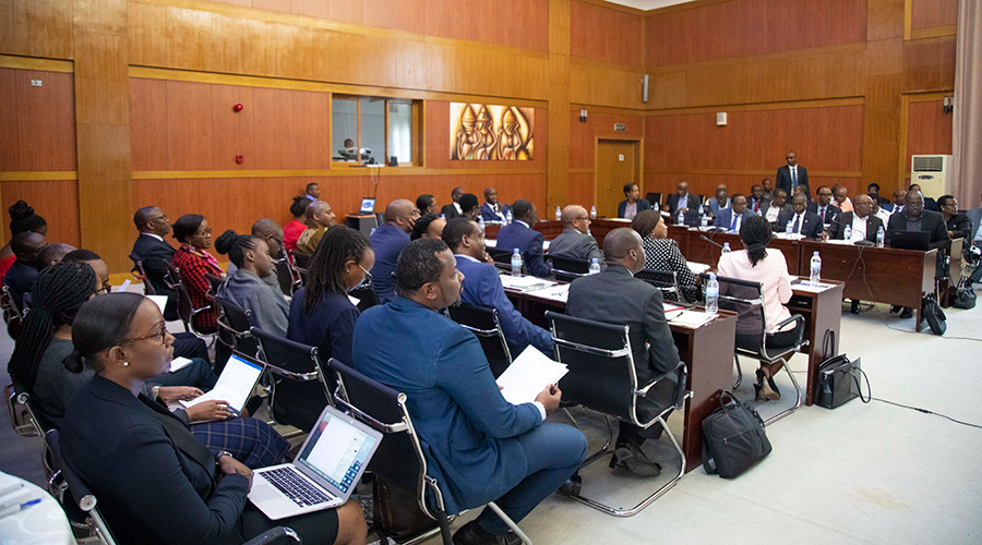 All Rwandan ambassadors gather in the ambassadorsu2019 annual retreat at MINAFFET on March 13, 2019. / Emmanuel Kwizera
