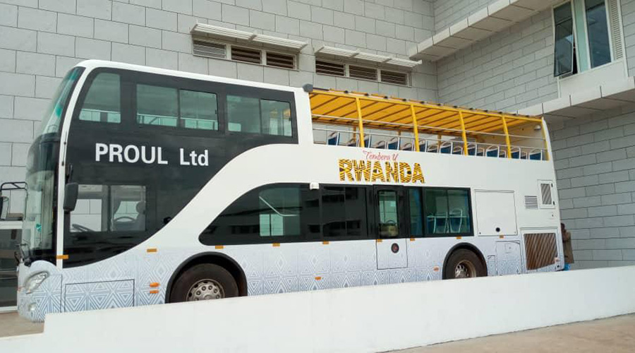 The new double decker sightseeing bus. / Courtesy