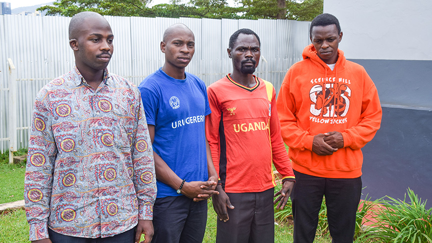 Four Rwandans who were illegally detained and tortured by Ugandan Security personnel before they were deported on Saturday