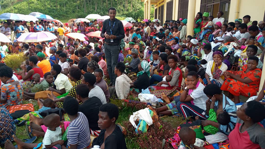 Rural women at a BDF meeting in Ngororero District. Courtesy.