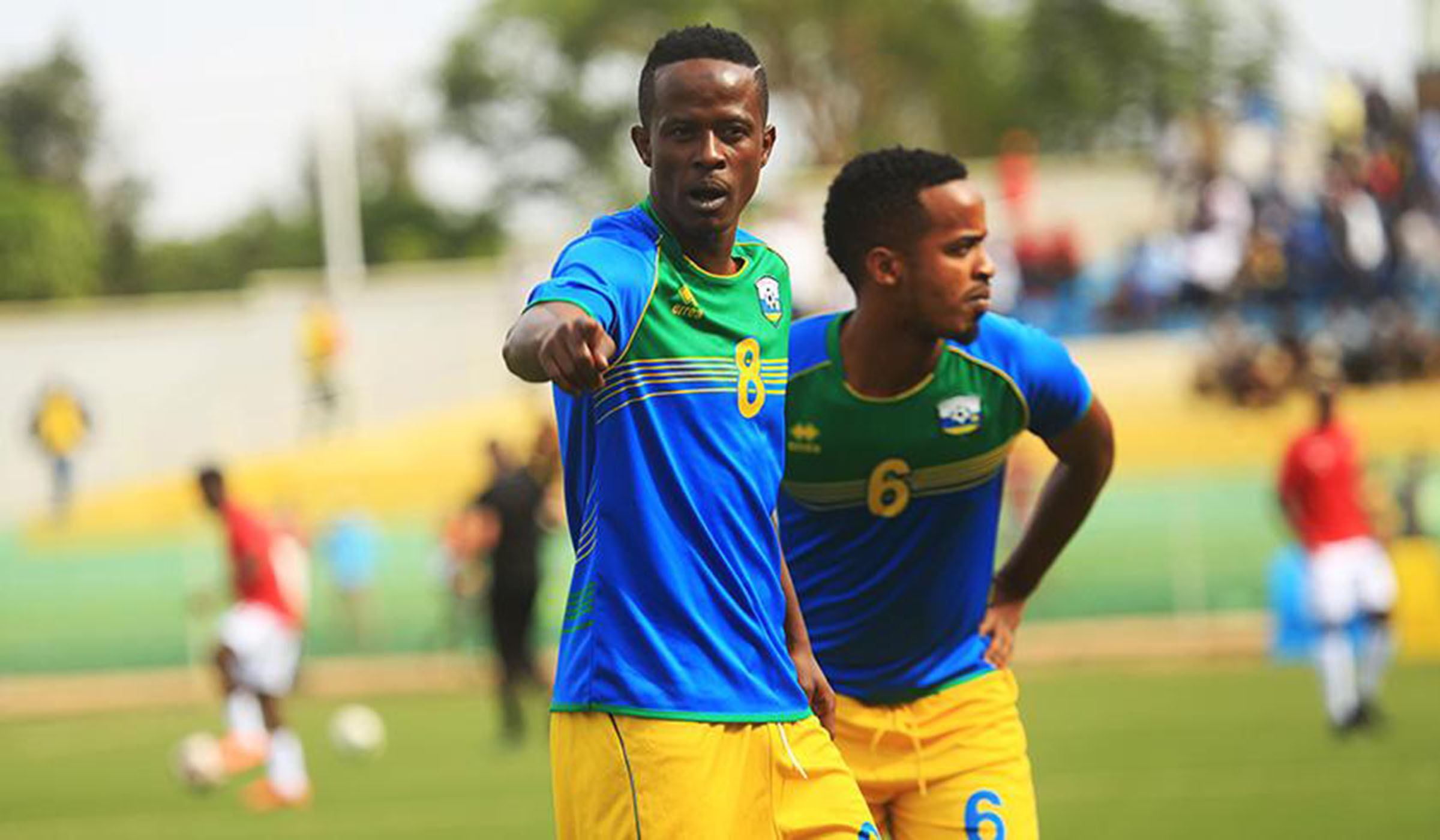 Haruna Niyonzima (#8) has been the national team captain since August 2013. File.