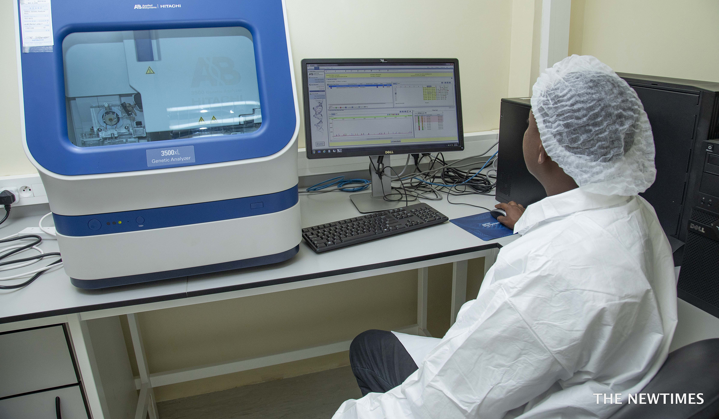 A senior laboratory specialist prepares DNA testing at the Rwanda Forensic Laboratory on March 19, 2019. The Government is considering creating a DNA and biometric data for all Rwandans, judicial officials have said. Emmanuel Kwizera.