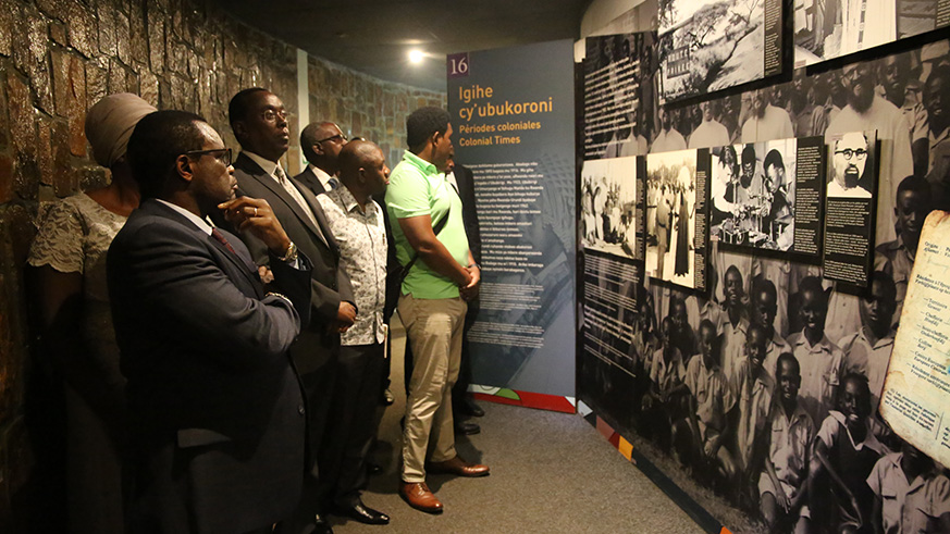 The Speaker of the Senate of Kenya, Kenneth Lusaka, was briefed about the Genocide history. Courtesy.