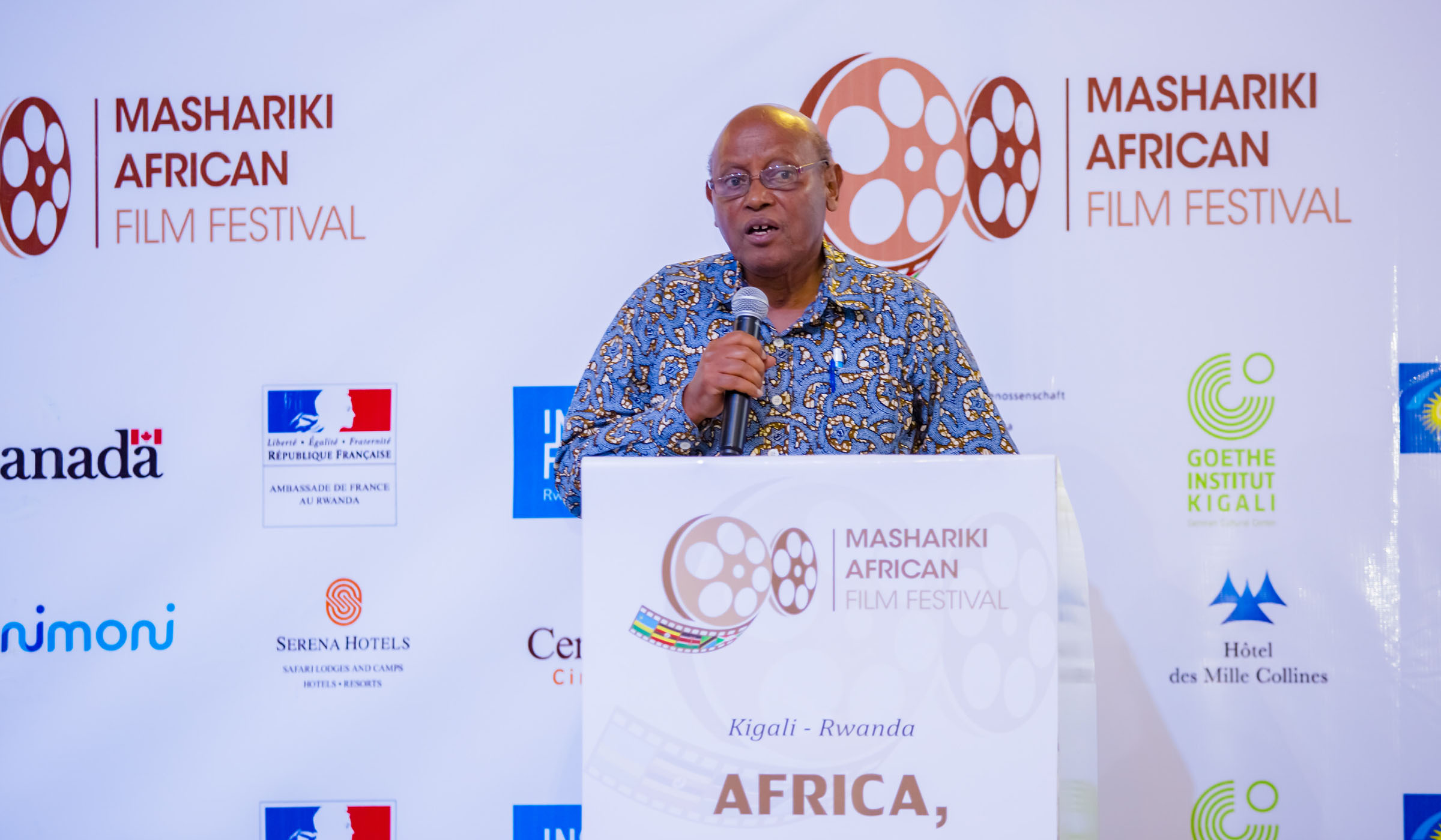 Dr James Vuningoma, the Executive Secretary of Rwanda Academy of Languages and Culture, officiated at the festival opening ceremony./ Eddie Nsabimana