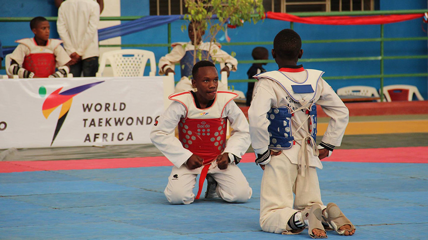 Youngsters during the 2018 Taekwondo Ambassadoru2019s Cup tournament at Petit Stade. Courtesy.