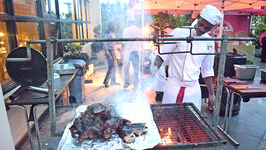 It was grill and chill for meat lovers at Kigali Marriott hotel March 30.  Courtesy. photo.