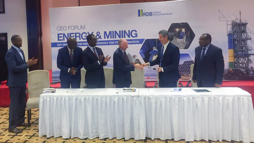 The Government of Rwanda has signed Concession and Power Purchasing Agreements with Symbion Power Lake Kivu Ltd. The deal is expected to boost the countryu2019s efforts to achieve universal access to electricity. Courtesy.