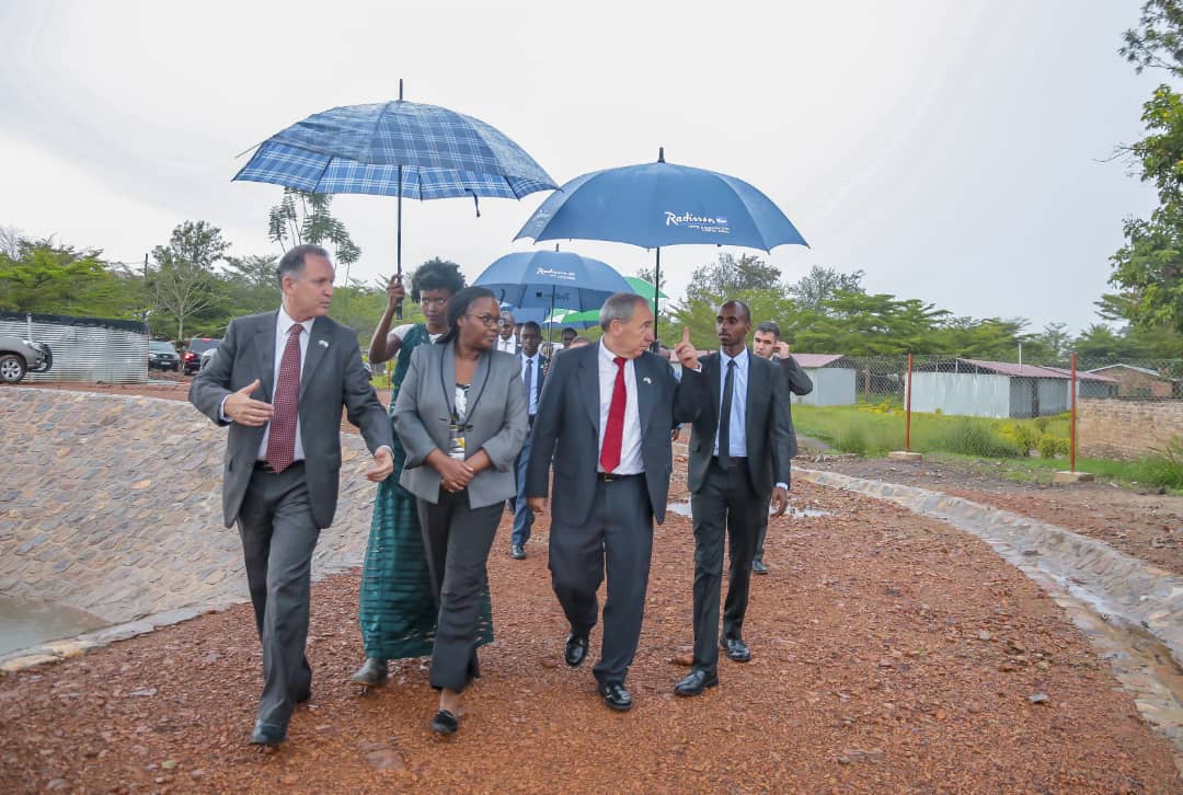 Officials while touring some parts of the Centre of Excellence (Courtesy photos)