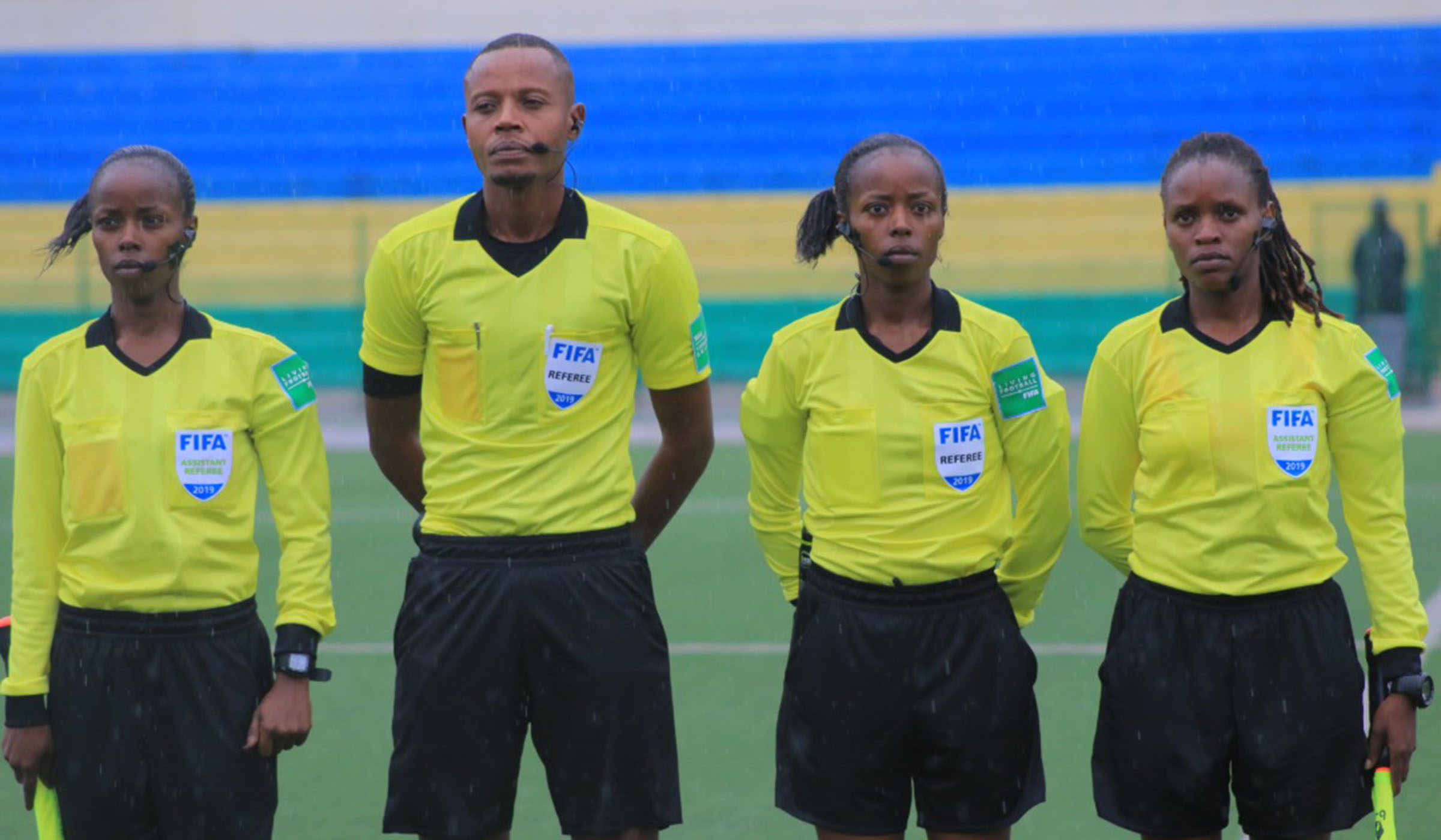 Sandrine Umuganwa (L), Aline Umutoni (2nd-R) and Alice Umutesi (R) are part of the quartet. Courtesy.