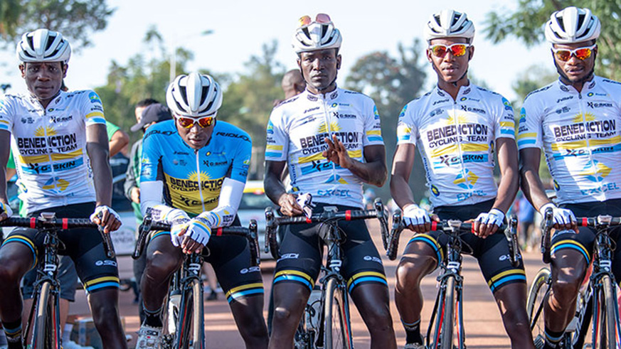 Team Benediction Excel Energy that will represent Rwanda in South Africa; (L-R) Jean Bosco Nsengimana, Didier Munyaneza, Patrick Byukusenge, Eric Manizabayo and Bonaventure Uwizeyimana. File.