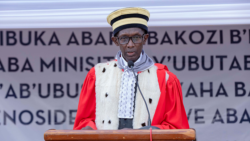 Chief Justice Prof. Sam Rugege says people should use ICT more than ever to counterattack genocide ideology being spread through social media. Emmanuel Kwizera.