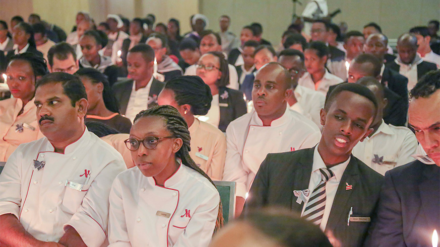 Marriott staff and other mourners at the event. Photos by Craish Bahizi.