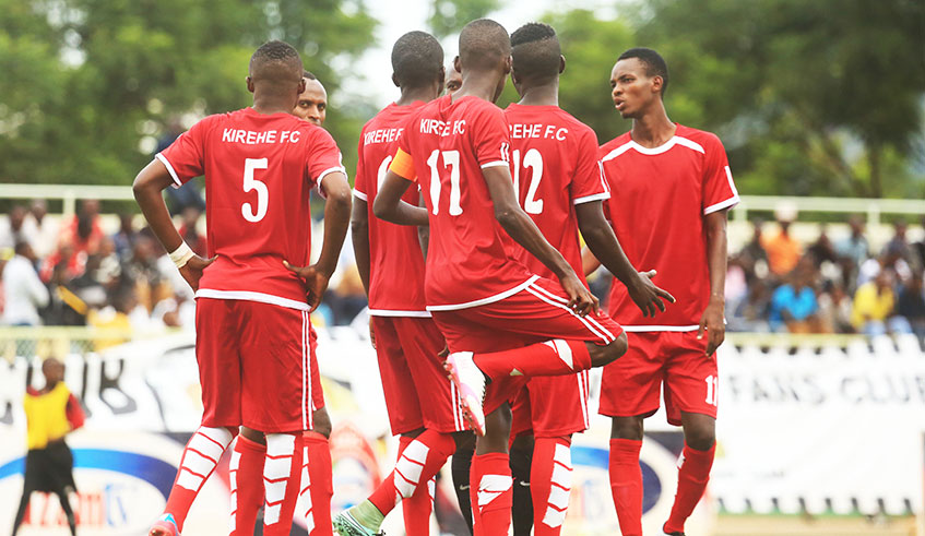 Kirehe FC players look dejected after suffering a 2-0 defeat to APR at Kigali Stadium last October. Sam Ngendahimana.