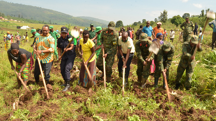 The RDF programme that takes three months deals with agriculture, health, shelter and infrastructure areas. Jean de Dieu Nsabimana.