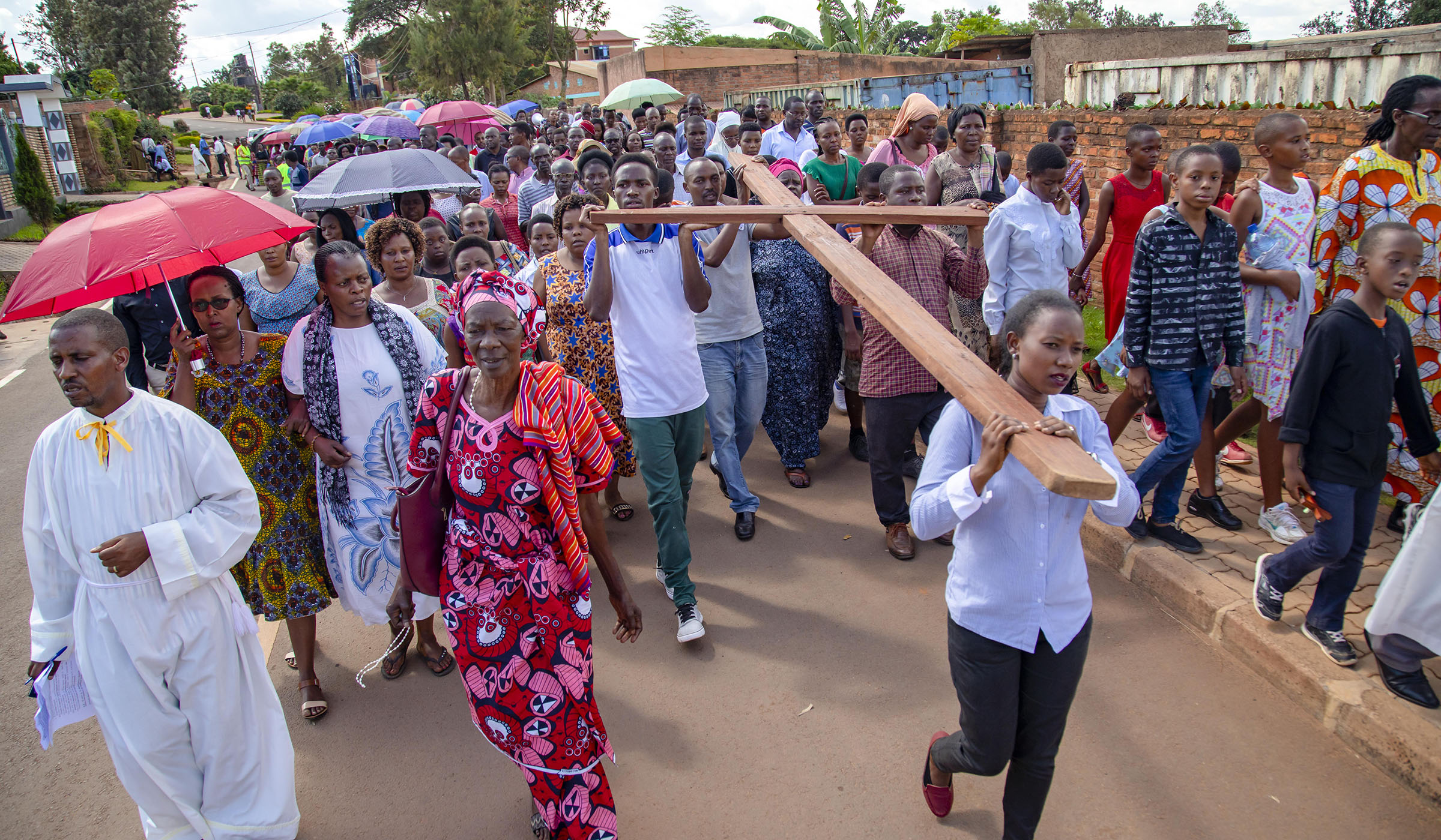 Christians from St Vincent Pallotti Gikondo Parish in Kicukiro District perform the Way of the Cross on Good Friday. Emmanuel Kwizera.