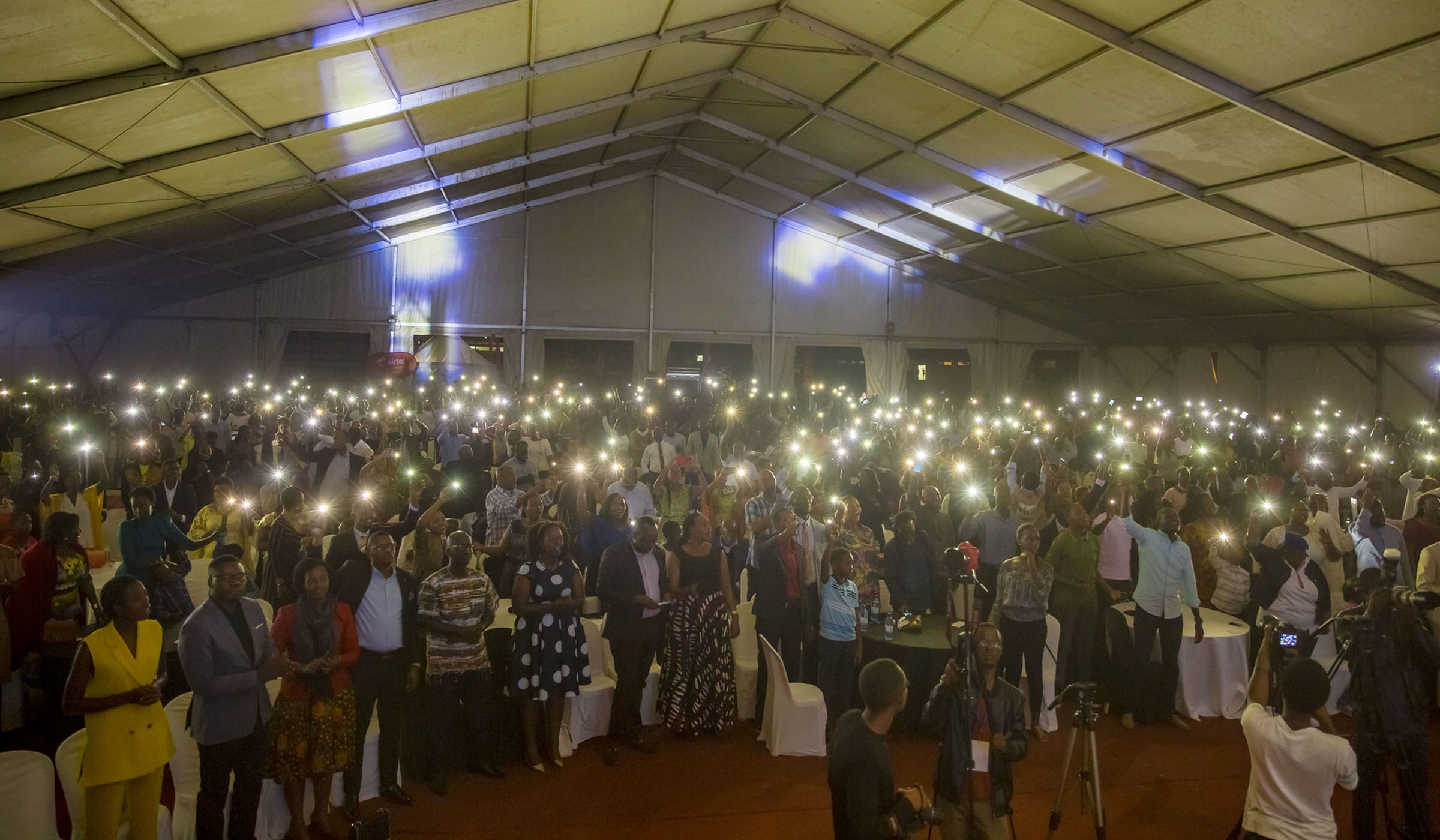 Crowds at the gospel concert at the Expo Ground at Gikondo on Easter Sunday. Photos/ Courtesy.