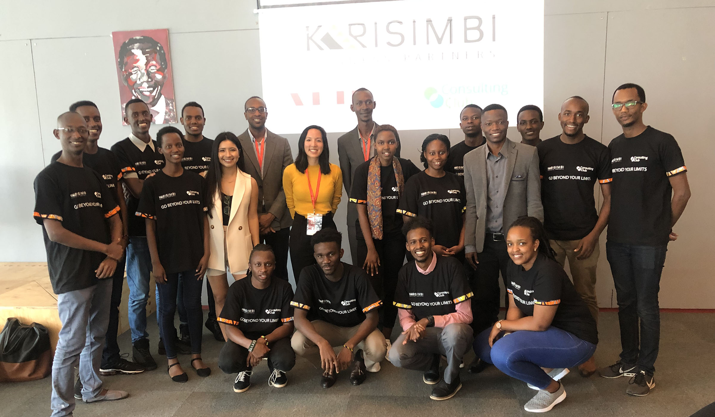 Karisimbi Business Partners Team, ALUu2019s Consulting Club Co-founders and the rest of the consulting club. Courtesy.