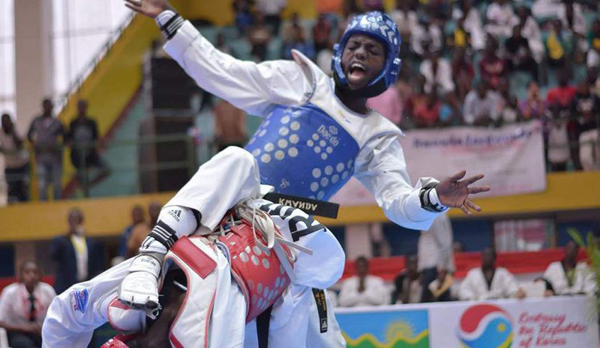 Benon Kayitare will be hunting for gold medal at the 2019 World Taekwondo Championships. File.