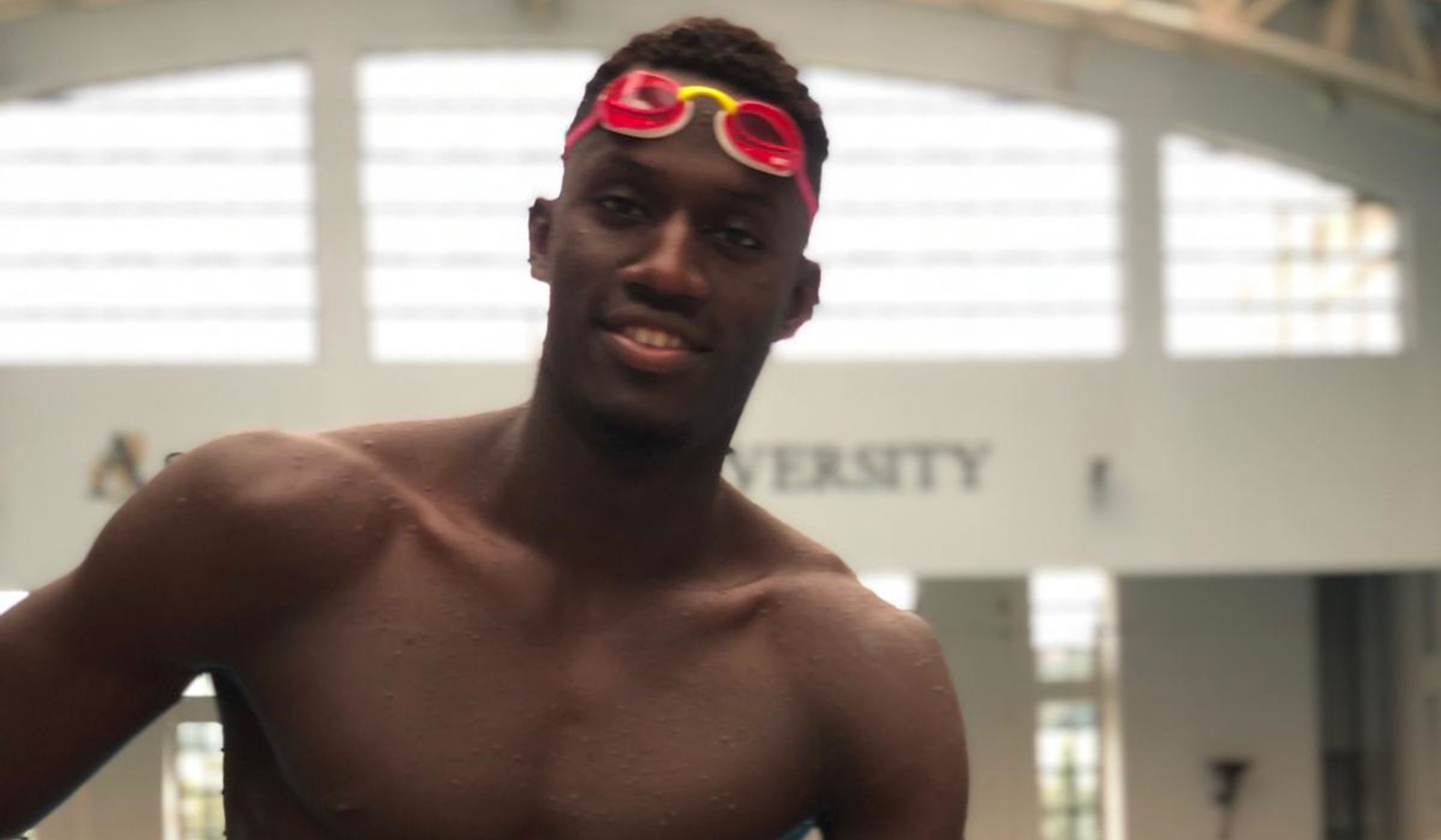 Issiak Bebeto Irankunda is seen here during a past swimming championship in Thailand. Courtesy.