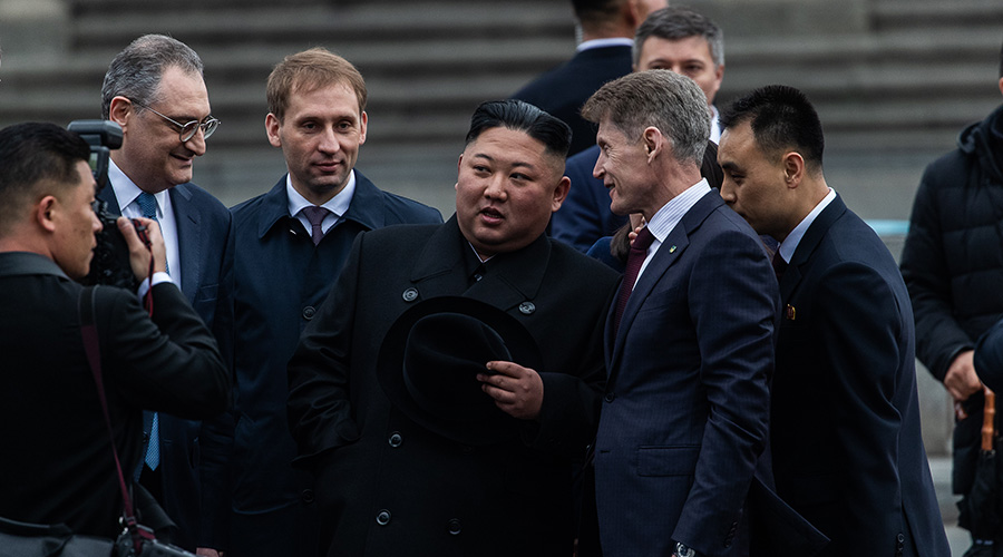 Kim Jong-un arrives in Vladivostok for Putin summit. / Xinhua