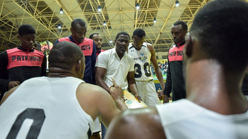 Henry Mwinuka, seen here rallying his players in a past league match, joined Patriots as head coach in December 2015 and has since guided them to several titles, including two championships. Courtesy.
