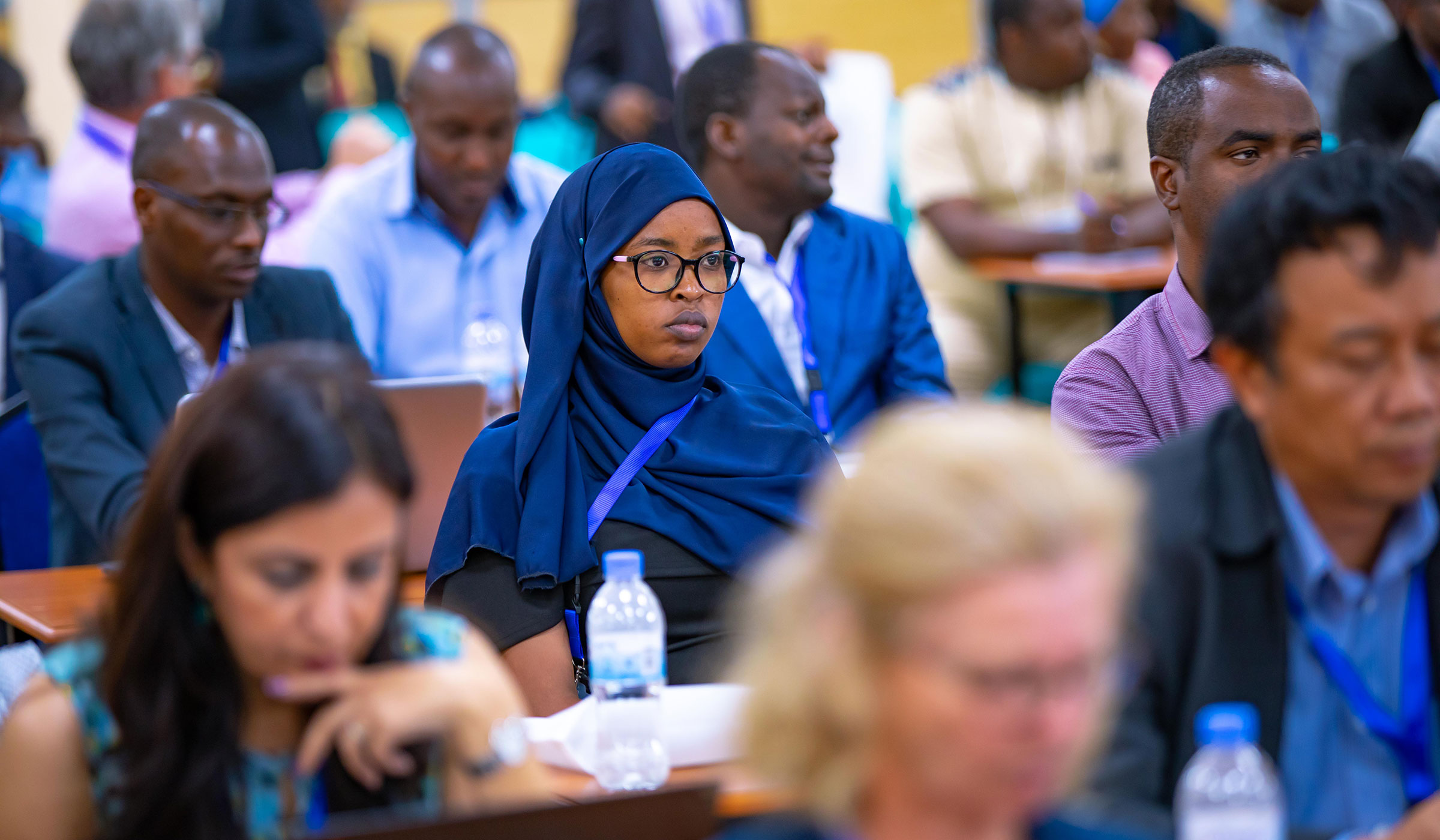 Participants follow a presentation at the UNBigData2019 event in Kigali yesterday. Emmanuel Kwizera.