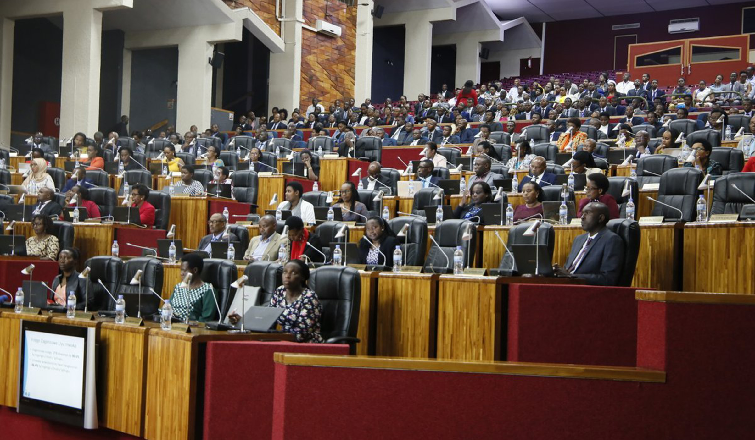 Members of Parliament during the presentation of the Auditor Generalu2019s report at the Parliamentary Buildings on Monday. Courtesy.