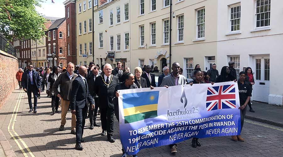 Local Government officials of Nottingham join Rwandan community in Walk to Remember.