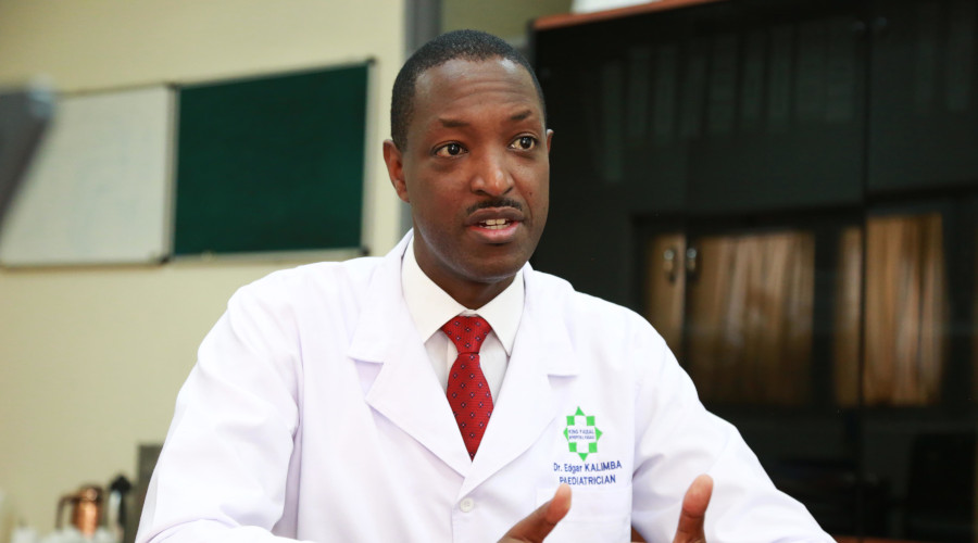 King Faisal Hospital (KFH) new Chief Executive Officer Dr Edgar Kalimba during the interview at the hospital yesterday. / Sam Ngendahimana