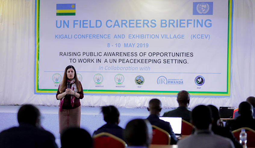 Floresha Berisha, from the UN Human Resources Office, said that the purpose of the outreach is to raise awareness about UN job opportunities. Courtesy.